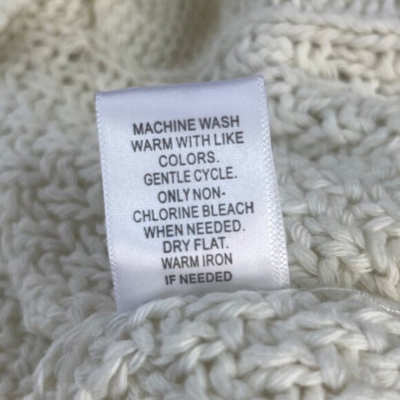Ms Maggie Cable Knit Crewneck Sweater Womens XL Cream New WOT - Picture 7 of 7